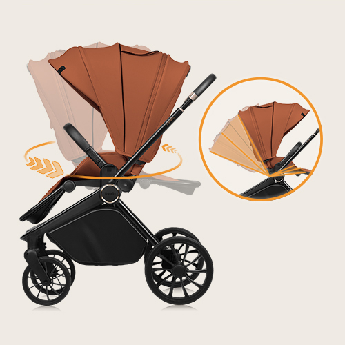 Lionelo Mika Plus 3w1 Brown Rust — Wózek wielofunkcyjny